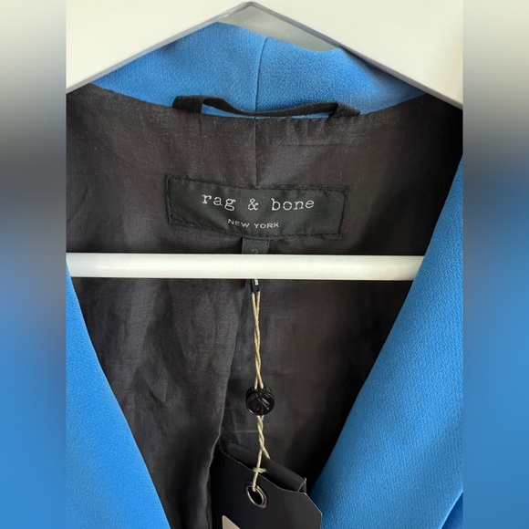 Rag & Bone Jefferson Blue Blazer Women Sz 2 - Picture 4 of 8
